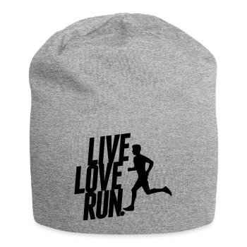 Live love run - Bonnet en jersey - gris chiné - Devant