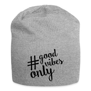 good vibes hashtag only - Jersey-Beanie - Grau meliert - Vorne