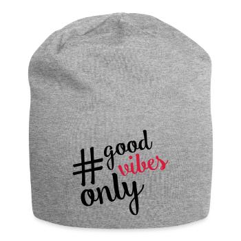 good vibes hashtag - Jersey-Beanie - Grau meliert - Vorne