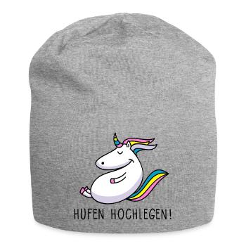 Hufen hochlegen - Jersey-Beanie - Grau meliert - Vorne