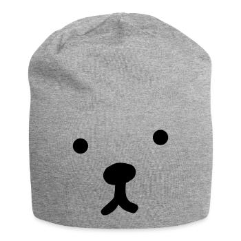 Bärchen - Jersey-Beanie - Grau meliert - Vorne