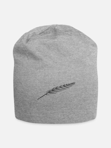 Feather of course - Jersey Beanie - heather grey