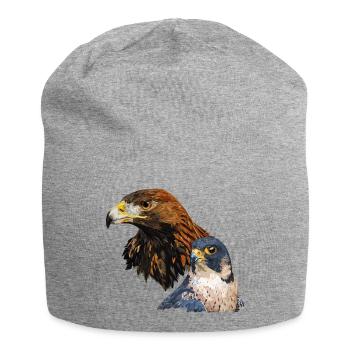 faucon pèlerin - Bonnet en jersey - gris chiné - Devant