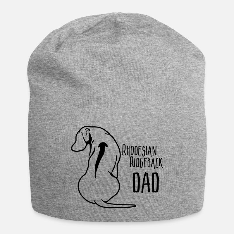 RHODESIAN RIDGEBACK DAD Hund Hunde Papa Wilsigns - Jersey-Beanie - Grau meliert