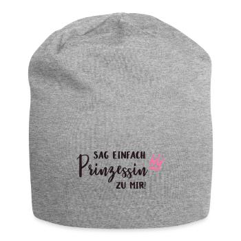 Sag einfach Prinzessin zu Mir - Jersey-Beanie - Grau meliert - Vorne