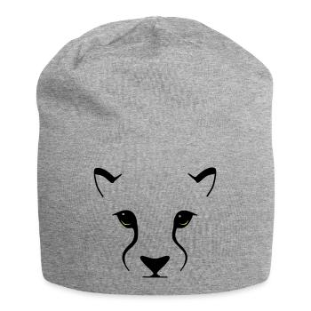 Big cat gaze – l’élégance avec le mordant - Bonnet en jersey - gris chiné - Devant
