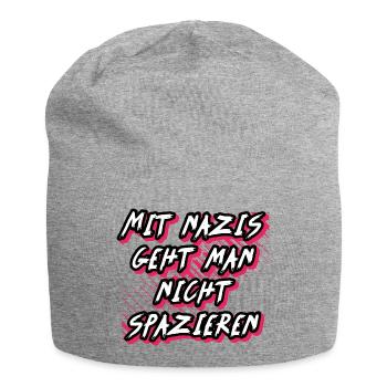 ohne nazis - Jersey-Beanie - Grau meliert - Vorne