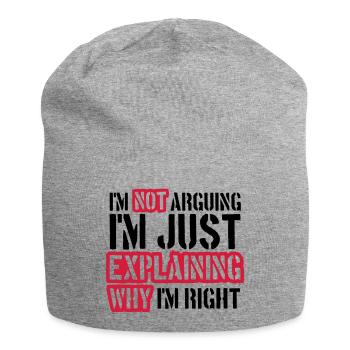 I m not arguing - Jersey Beanie - heather grey - Front