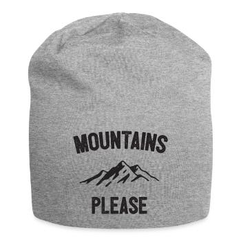 Berge bitte - Jersey-Beanie - Grau meliert - Vorne