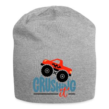 Crushing It Hotrod Grafik - Jersey-Beanie - Grau meliert - Vorne