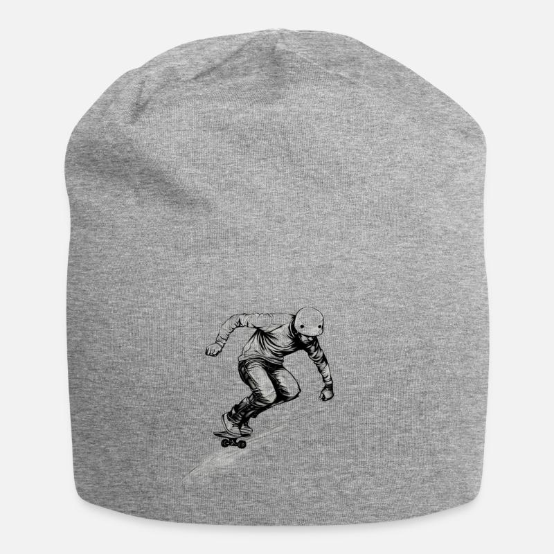 Skateboard - Jersey-Beanie - Grau meliert