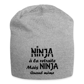 Ninja - Bonnet en jersey - gris chiné - Devant