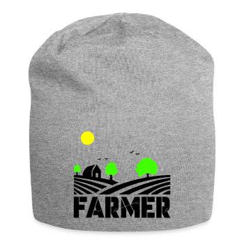 farmer - Jersey-Beanie - Grau meliert - Vorne