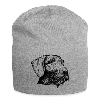 Deutsch Drahthaar Portrait - Jersey-Beanie - Grau meliert - Vorne