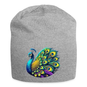 Peacock - Jersey Beanie - heather grey - Front