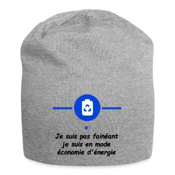 Mode économie d'énergie - Bonnet en jersey - gris chiné - Devant