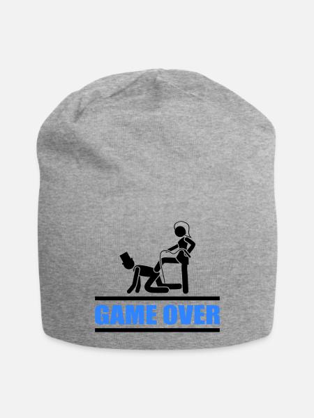 brautpaar game over - Jersey-Beanie - Grau meliert