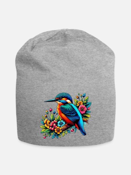 Eisvogel - Jersey-Beanie - Grau meliert