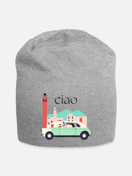 ciao - Italien Design - Jersey-Beanie - Grau meliert