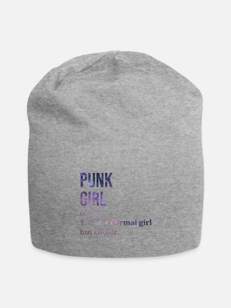 Punk Punk Punk - Jersey-Beanie - Grau meliert