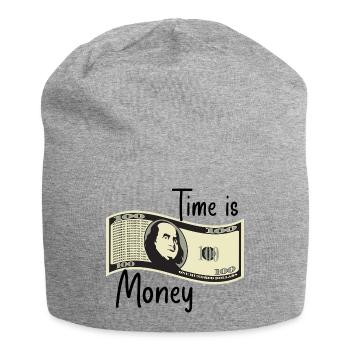 Time is money - Jersey Beanie - heather grey - Front