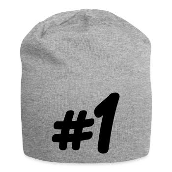 Numéro 1 # - Bonnet en jersey - gris chiné - Devant