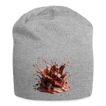 Éruption chocolatée - Bonnet en jersey - gris chiné - Devant