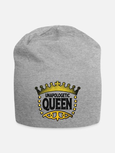 Unapologetic Queen - Jersey Beanie - heather grey