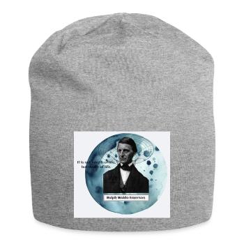 Depth of Life – Ralph Waldo Emerson Quote - Jersey Beanie - heather grey - Front