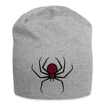 Gruselige Halloween-gruselige Goth-Spinne - Jersey-Beanie - Grau meliert - Vorne