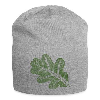 Feuille de chêne - Bonnet en jersey - gris chiné - Devant