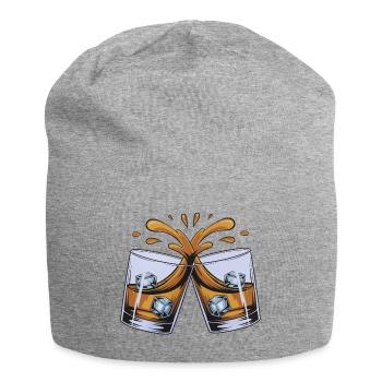 Cheers: Two glasses of blades - Jersey Beanie - heather grey - Front