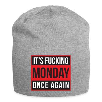It's Fucking Monday Once Again - Bonnet en jersey - gris chiné - Devant