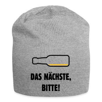 Das Nächste, Bitte! (Bier / Bierchen / POS 2C) - Jersey-Beanie - Grau meliert - Vorne