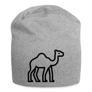 camel - Jersey Beanie - heather grey - Front