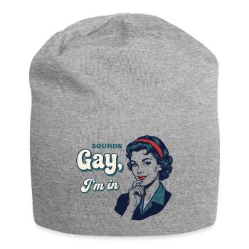 Mois de la fierté LGBTQ - Ça sonne gay que je participe - Bonnet en jersey - gris chiné - Devant