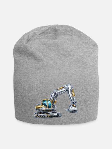Bagger Chrom-Bagger Bagger Futuristischer Bagger - Jersey-Beanie - Grau meliert