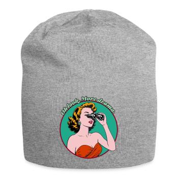 Oh, regarde. Plus de drame. - Bonnet en jersey - gris chiné - Devant