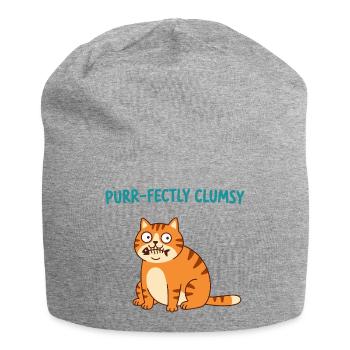 Purr-fekt Ungeschickte Katze - Jersey-Beanie - Grau meliert - Vorne