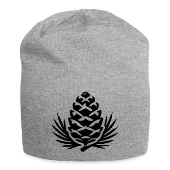 Tannenzapfen Zweig Symbol - Jersey-Beanie - Grau meliert - Vorne