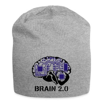 brain 2.0 - Jersey-Beanie - Grau meliert - Vorne