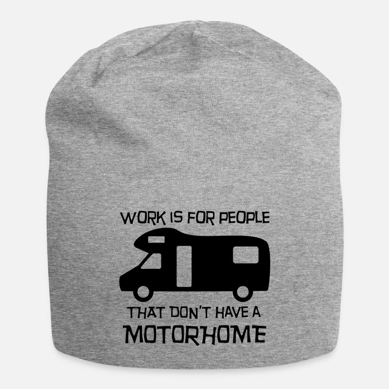 Motorhome - work is for people - Jersey-Beanie - Grau meliert