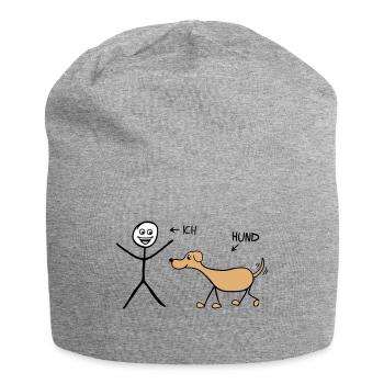 Ich und Hund - Jersey-Beanie - Grau meliert - Vorne