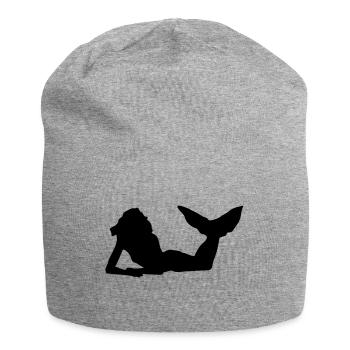 silhouette de nage sirène - Bonnet en jersey - gris chiné - Devant