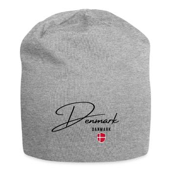 Flagge von Dänemark, dänischer Stolz - Jersey-Beanie - Grau meliert - Vorne