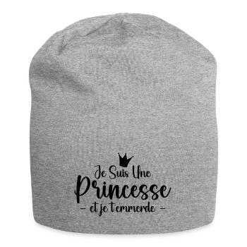 Ich bin eine Prinzessin und ficke dich - Jersey-Beanie - Grau meliert - Vorne