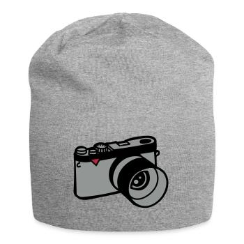 Kamera - Jersey-Beanie - Grau meliert - Vorne