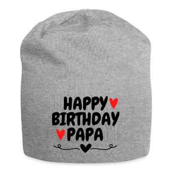 Happy Birthday Papa Geburtstag Lieblingsmensch - Jersey-Beanie - Grau meliert - Vorne