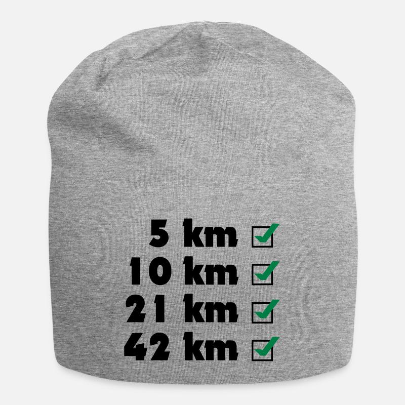 Marathon checklist - Jersey Beanie - heather grey