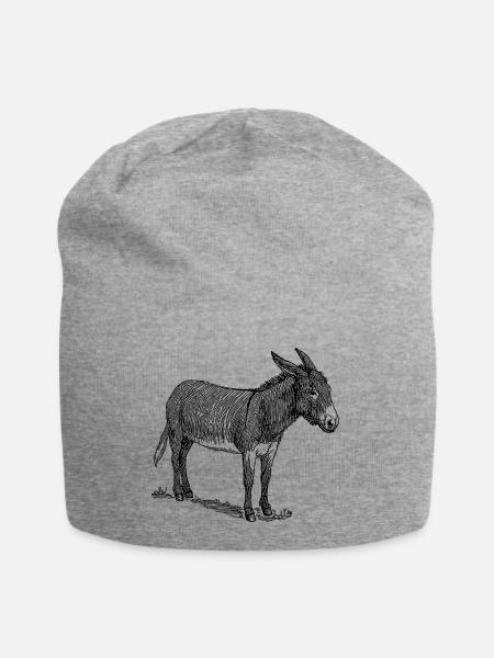 donkey mule esel33 - Jersey-Beanie - Grau meliert
